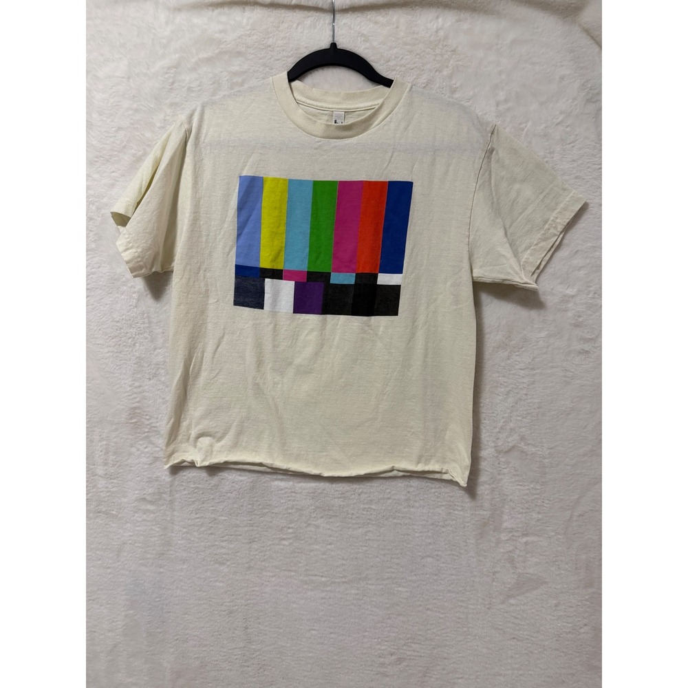 The Lumineers Automatic Tour T-Shirt American Apparel Cotton TV Color Bars Cream